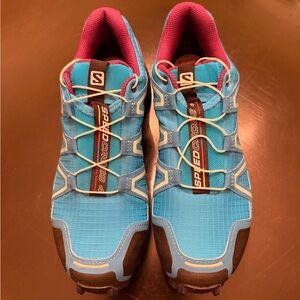 Salomon Women's Athletic Shoes - Teal and Purple